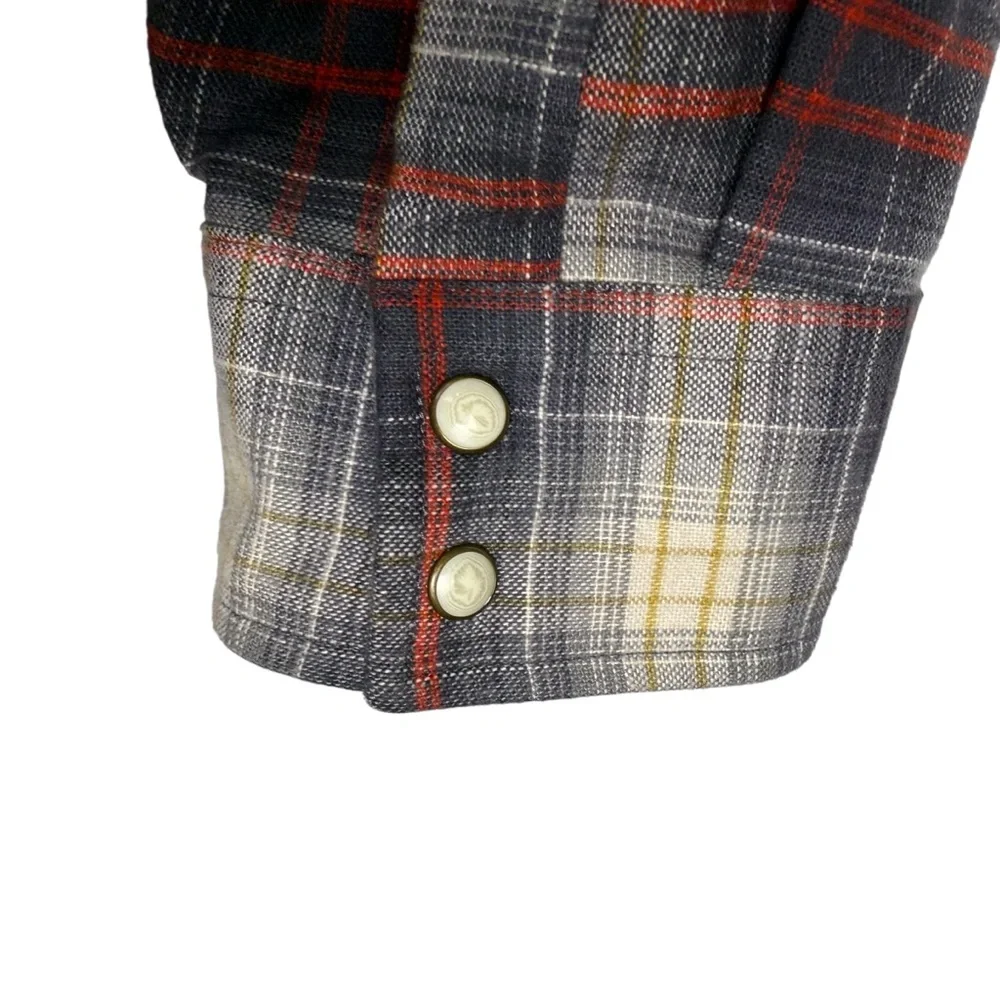Pendleton‎ Pearl Snap Flannel Shirt Men’s XXL Red Grey Plaid Western Button Up